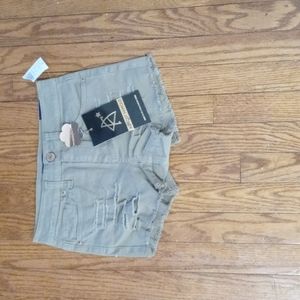 Almost Famous kids Jeans Shorts,Size 4,Army green